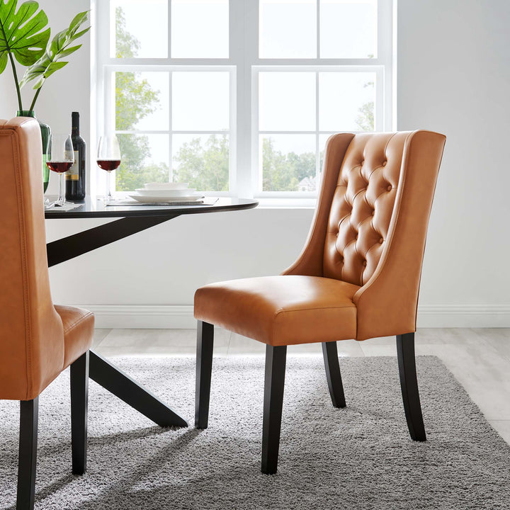Belmont Button Tufted Vegan Leather Dining Chair