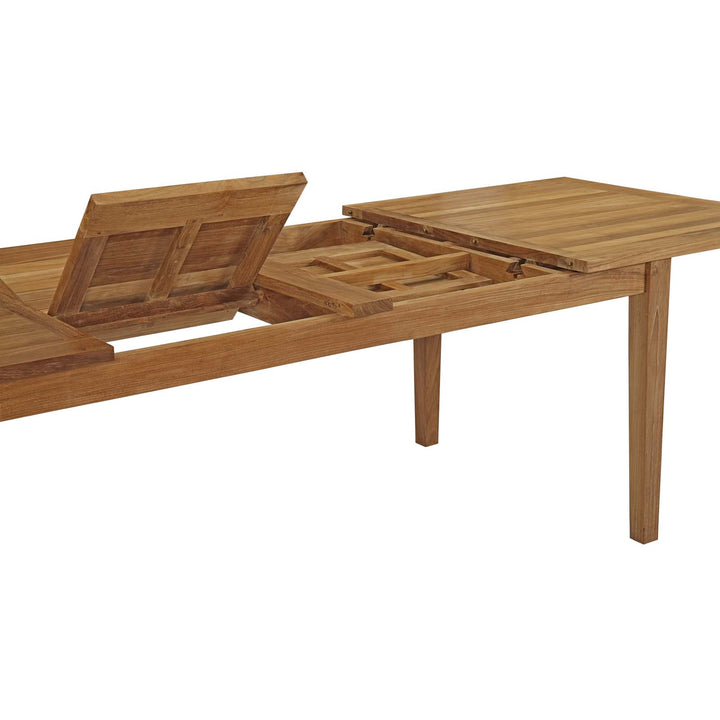 Monarch Expandable Exterior Patio Teak Dining Table