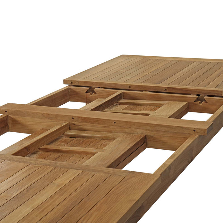 Monarch Expandable Exterior Patio Teak Dining Table