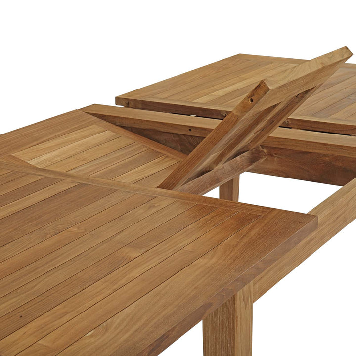 Monarch Expandable Exterior Patio Teak Dining Table