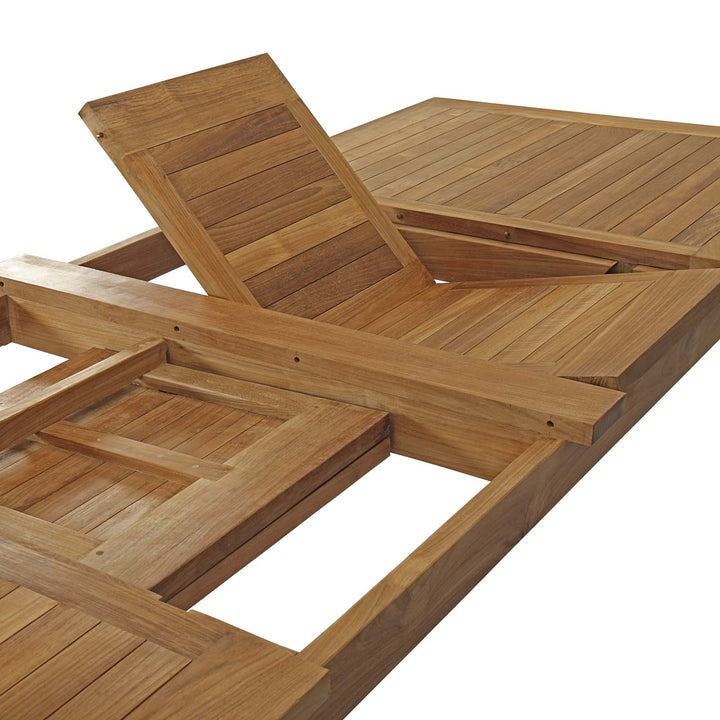 Monarch Expandable Exterior Patio Teak Dining Table