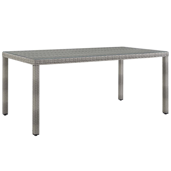 Aria 68" Outdoor Patio Wicker Rattan Dining Table