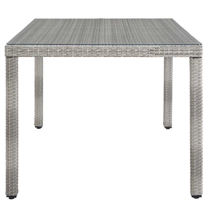 Aria 68" Outdoor Patio Wicker Rattan Dining Table