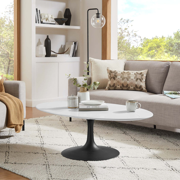 Luna 48" Oval Wood Coffee Table