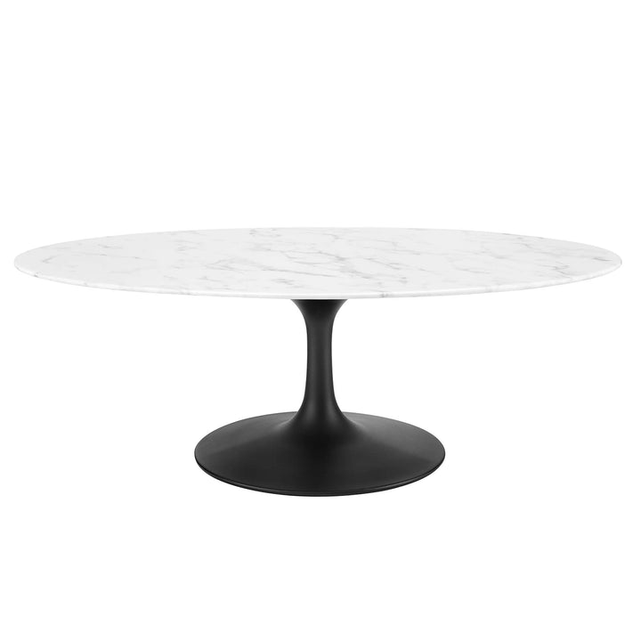 Luxe 48" Oval Onyx Coffee Table