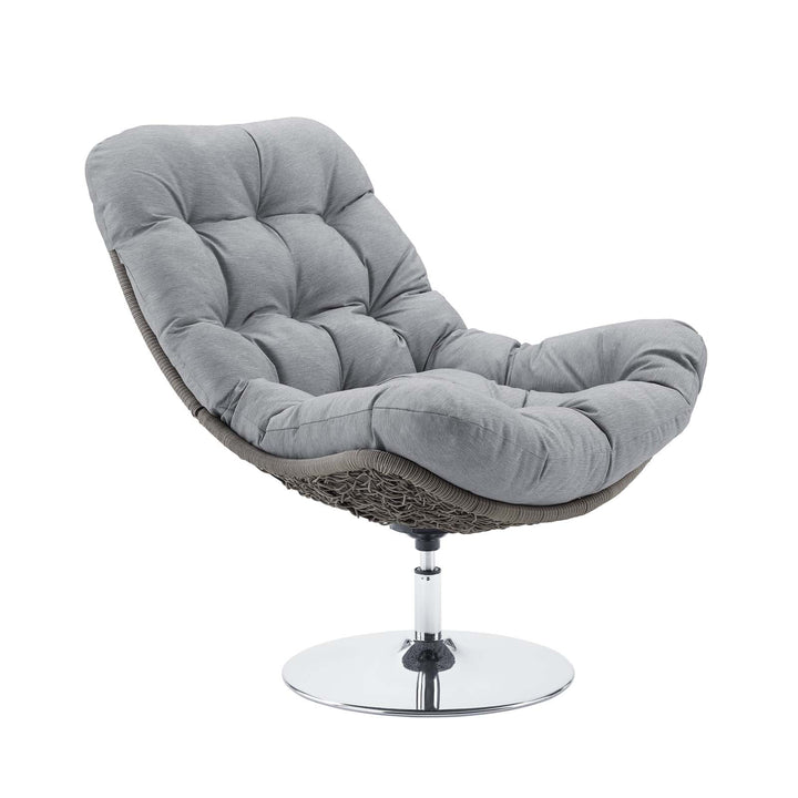Belmont Wicker Rattan Outdoor Patio Swivel Lounge Chair