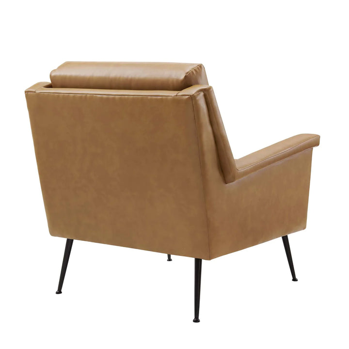 Peake Vegan Leather Armchair - Tan