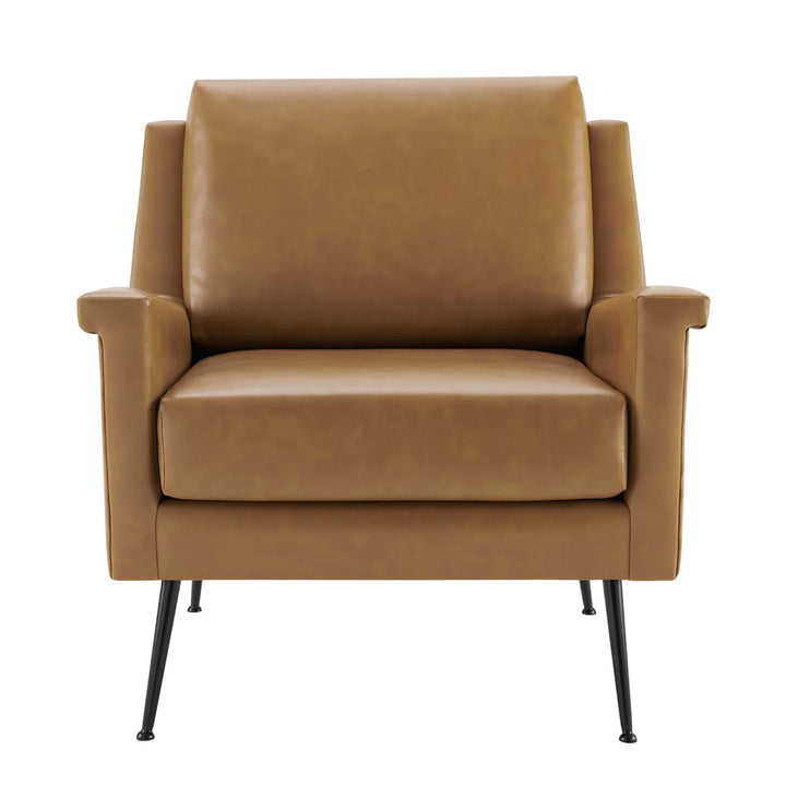 Peake Vegan Leather Armchair - Tan