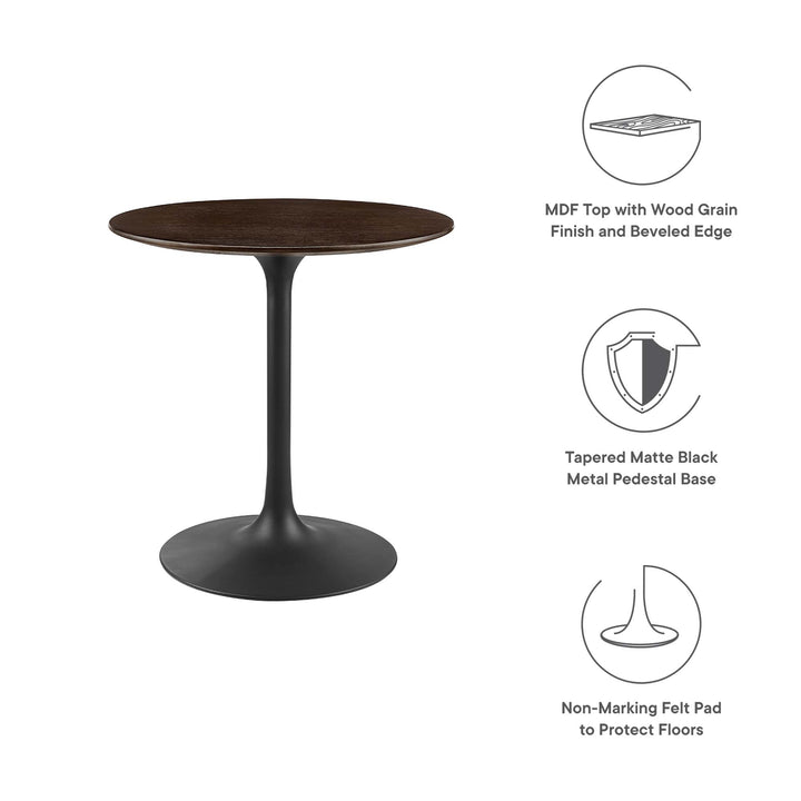 Luna 28" Round Wood Grain Dining Table