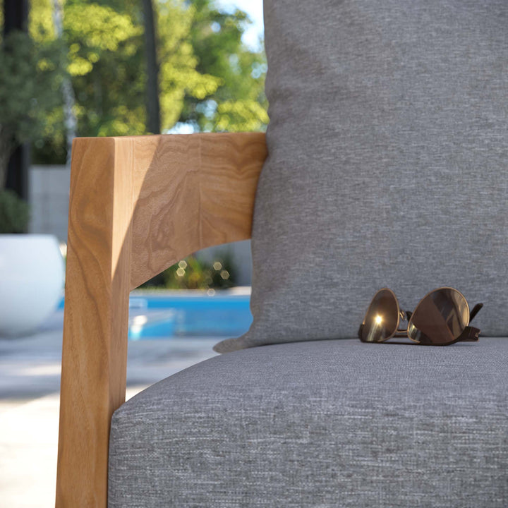 Bondi Teak Wood Outdoor Patio Armchair