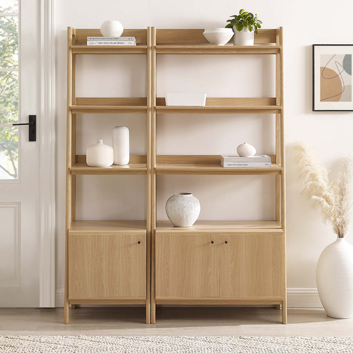 Bradford Walnut Bookshelves Set of 2