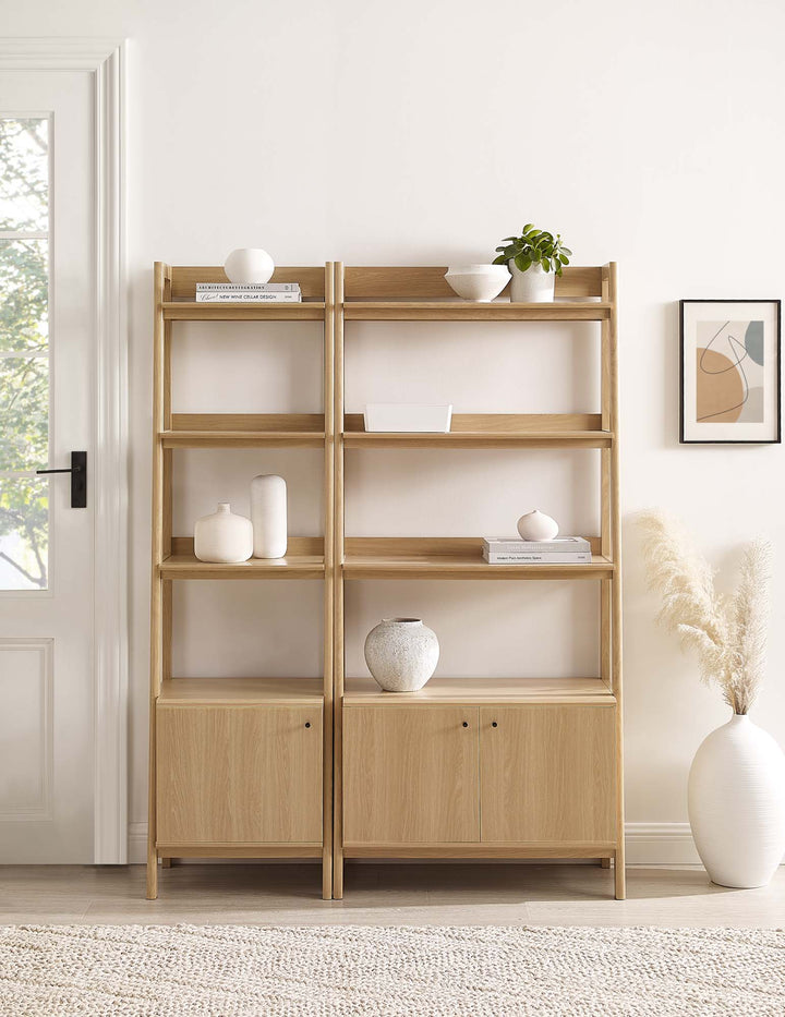 Bradford Walnut Bookshelves Set of 2