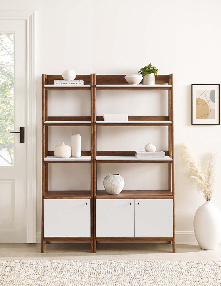 Bradford Walnut Bookshelves Set of 2