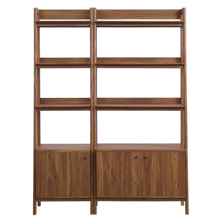 Bradford Walnut Bookshelves Set of 2