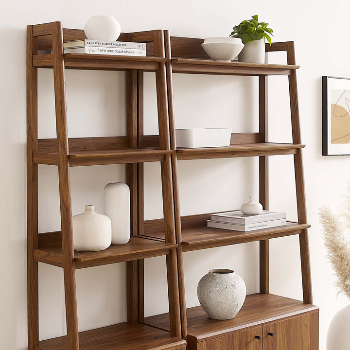 Bradford Walnut Bookshelves Set of 2