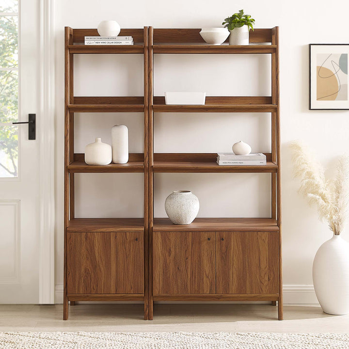 Bradford Walnut Bookshelves Set of 2
