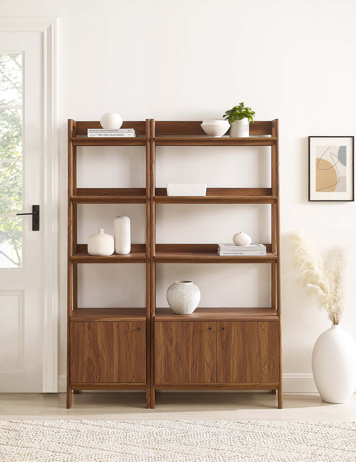 Bradford Walnut Bookshelves Set of 2