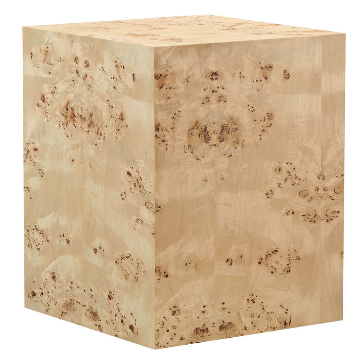 Burlin Square Side Table Bleached Burl