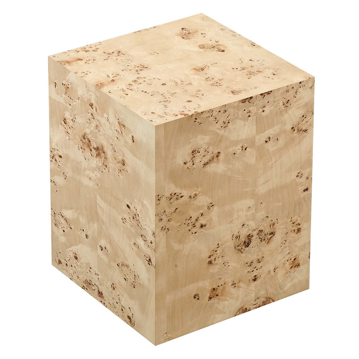 Burlin Square Side Table Bleached Burl