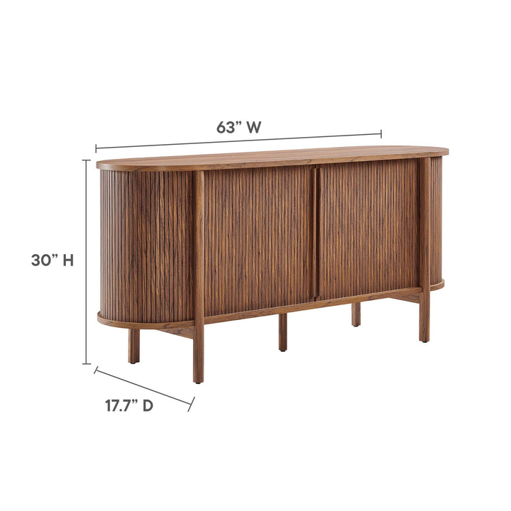 Oak Curved Sideboard
