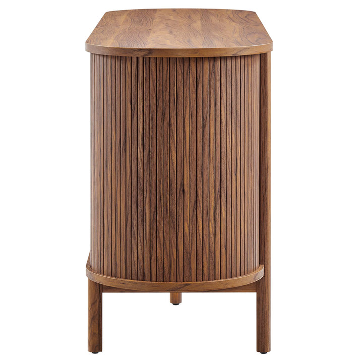 Oak Curved Sideboard