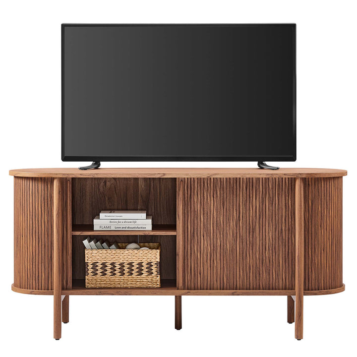 Oak Curved Sideboard
