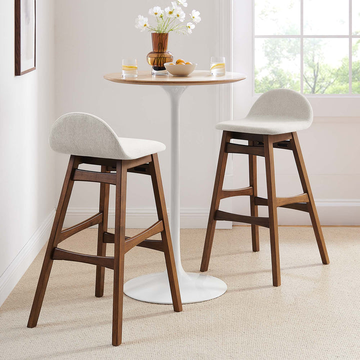 Juno Walnut Bar Stool Set of 2