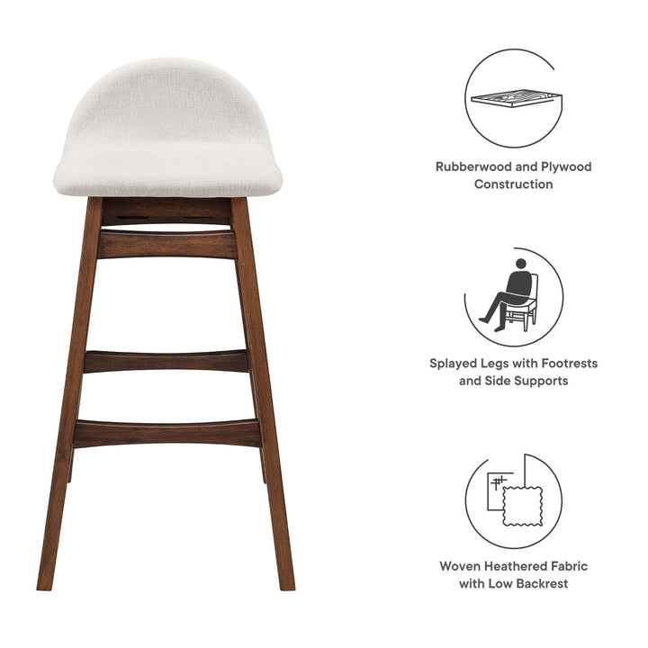 Juno Walnut Bar Stool Set of 2