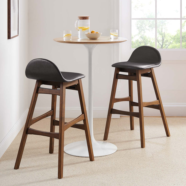 Jazz Walnut Bar Stool Set of 2