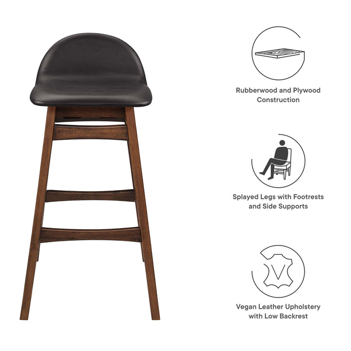 Jazz Walnut Bar Stool Set of 2