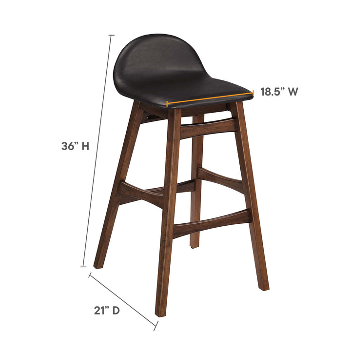 Jazz Walnut Bar Stool Set of 2