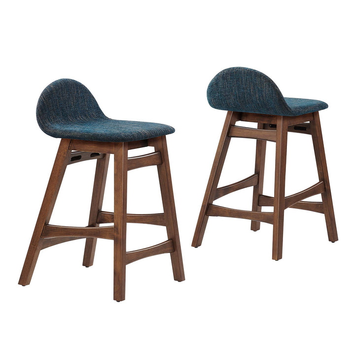 Jaxson Walnut Counter Stool Set of 2