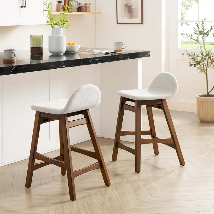 Jaxson Walnut Counter Stool Set of 2