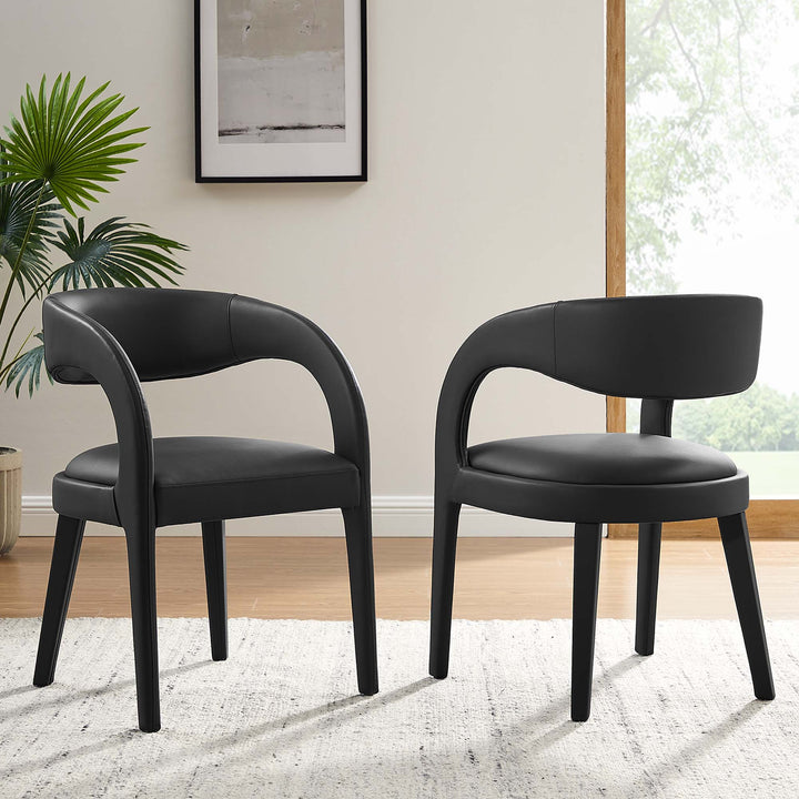 Prime Vegan Leather Dining Chair Set of 2