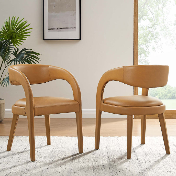 Prime Vegan Leather Dining Chair Set of 2