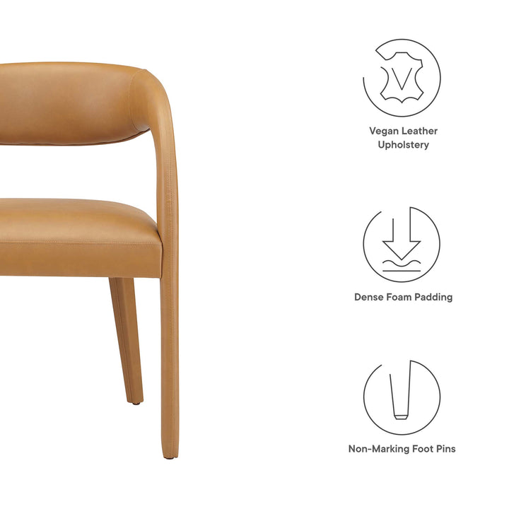 Prime Vegan Leather Dining Chair Set of 2