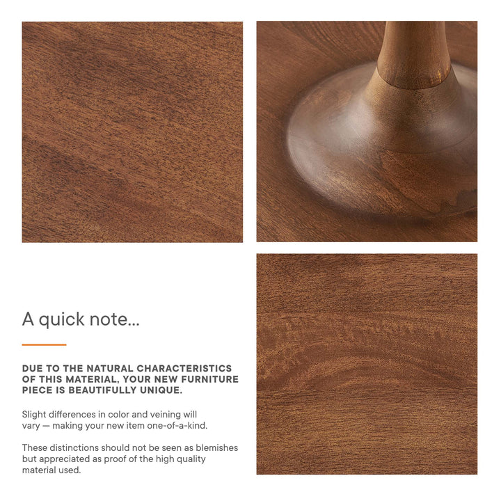 Luna Round Wood Side Table
