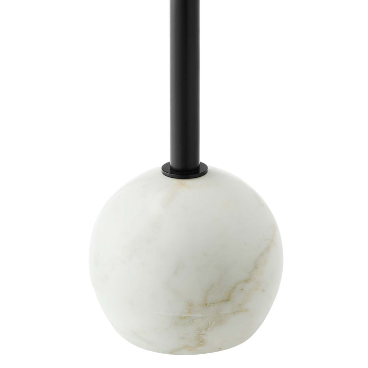 Amelia Round White Marble Side Table