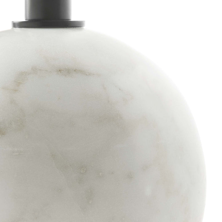 Amelia Round White Marble Side Table