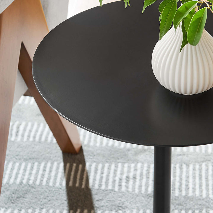 Amelia Round White Marble Side Table