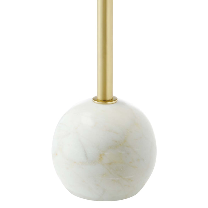 Amelia Round White Marble Side Table