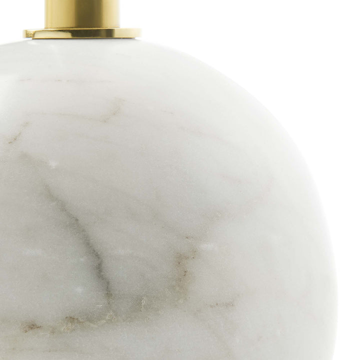 Amelia Round White Marble Side Table