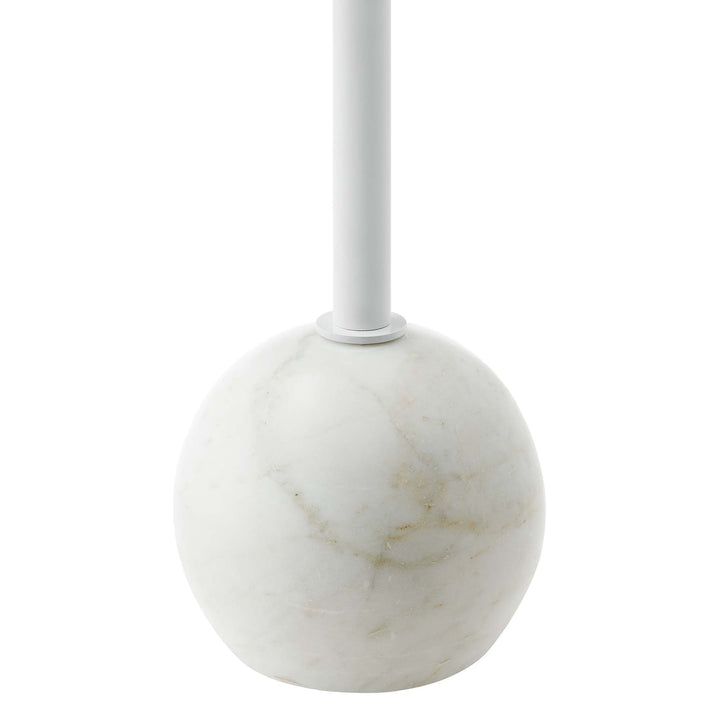Amelia Round White Marble Side Table