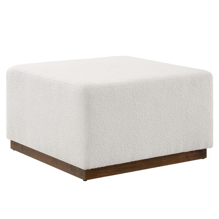 Torrance Luxe 28" Square Boucle Upholstered Ottoman