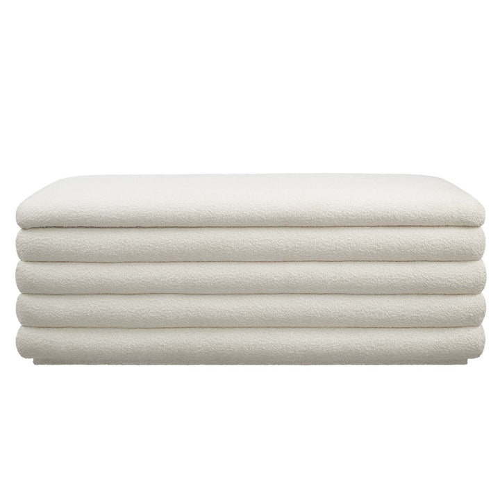 Milan Boucle Upholstered Storage Bench