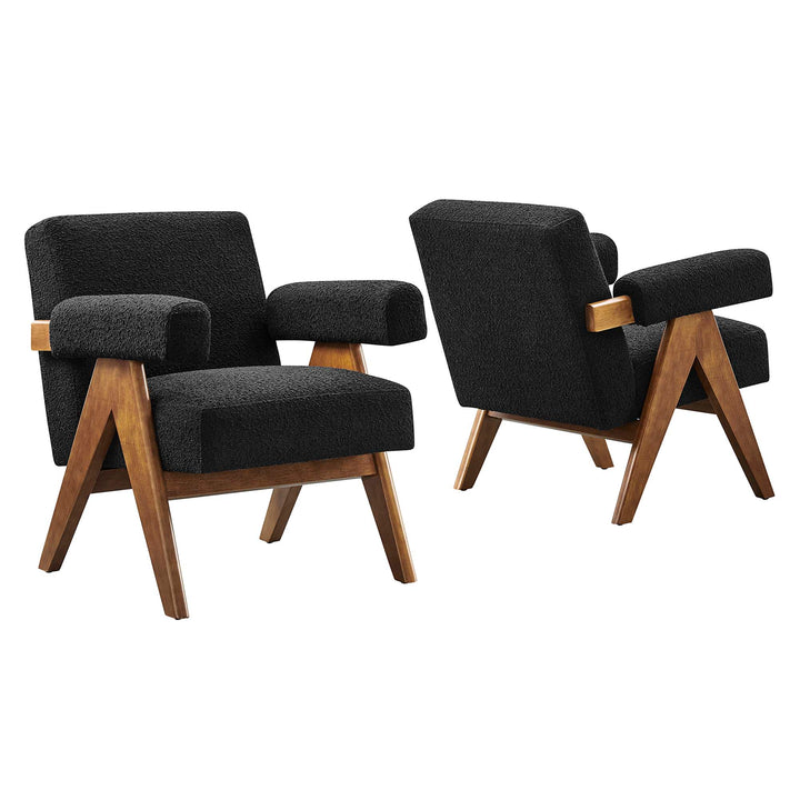 Luna Lounge Fabric Armchair Set of 2