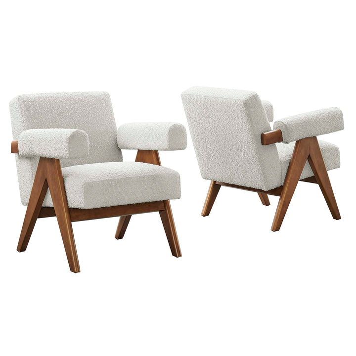 Luna Lounge Fabric Armchair Set of 2