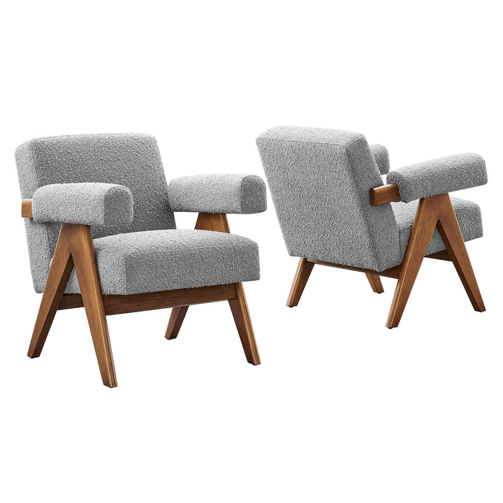 Luna Lounge Fabric Armchair Set of 2
