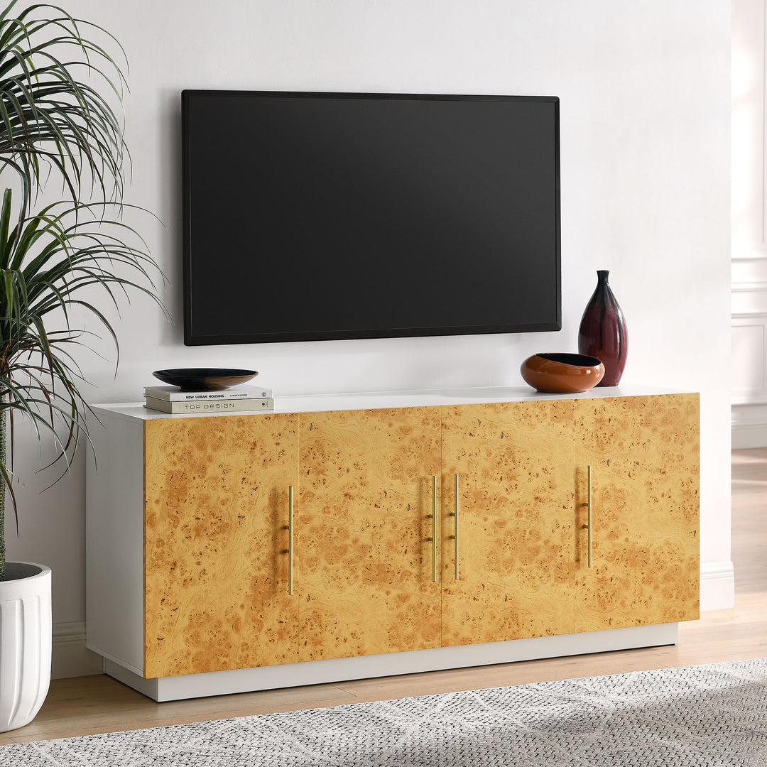 Stylish Storage Cabinet with Elegant Design - Abel Burl Wood Sideboard