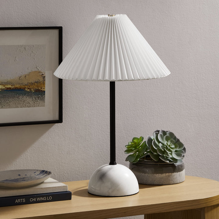 Lilia Marble Dome Table Lamp - Brass